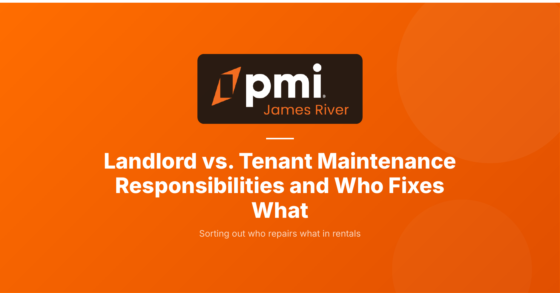 Landlord vs. tenant maintenance responsibilities: who fixes what
