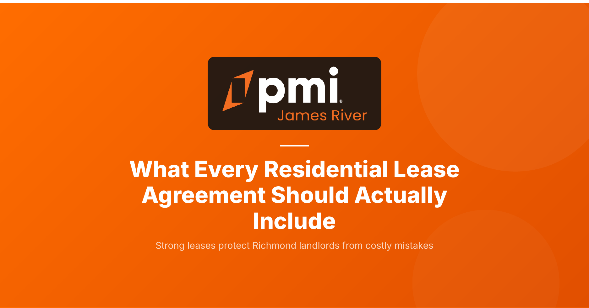 What should be in a residential lease agreement