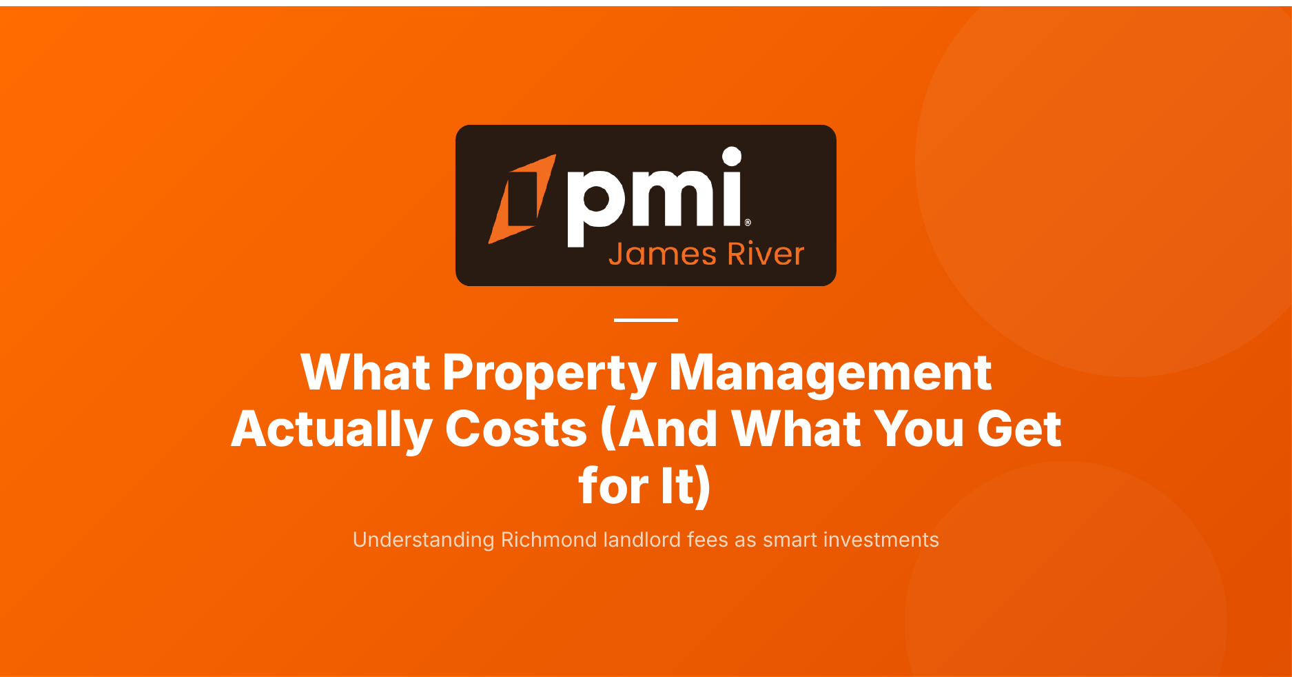How much does property management cost in Richmond Virginia